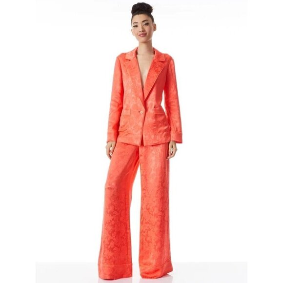 Alice + Olivia Jackets & Blazers - Alice + Olivia embossed Shanda pajama blazer with piping